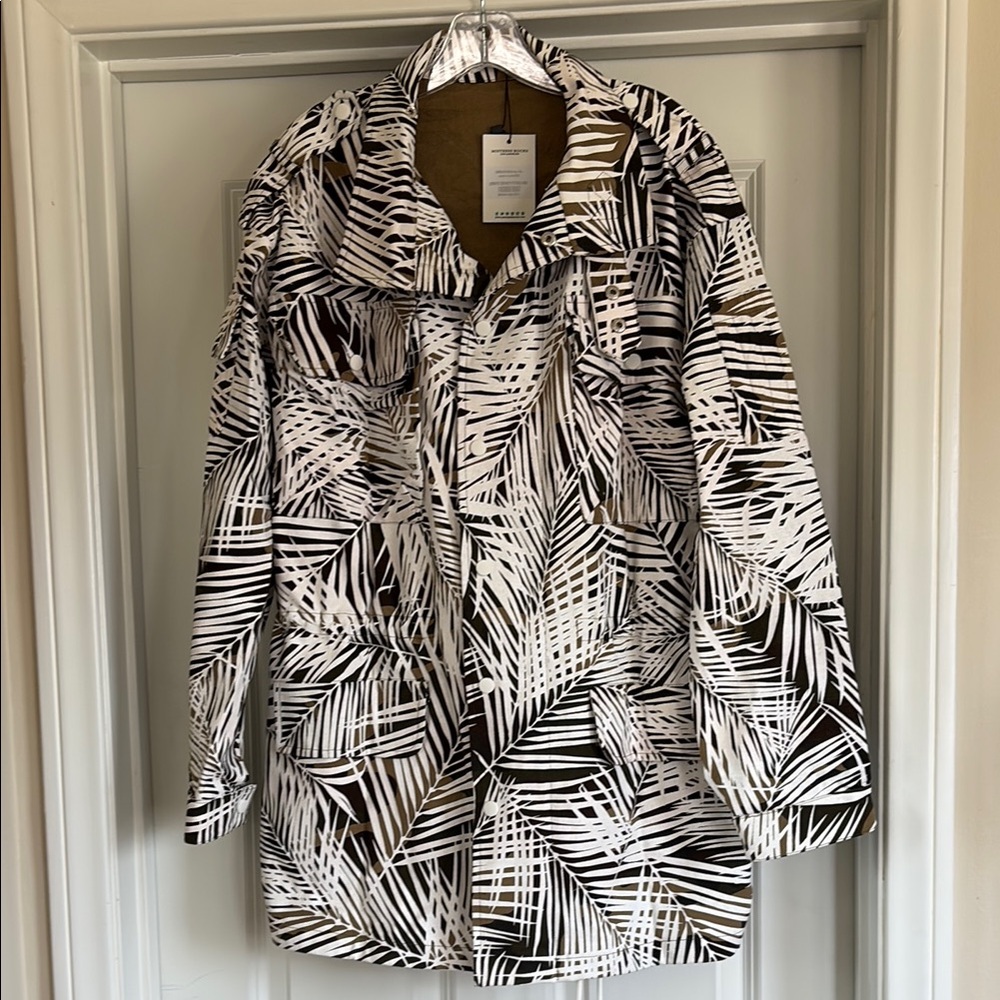 Mistress Rocks LA Jump Up Camo Palm Print Jacket